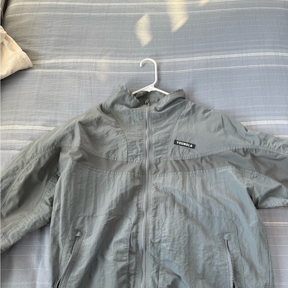 YoungLA Light Gray Windbreaker Jacket